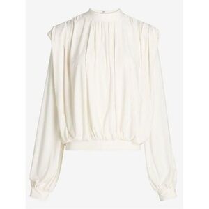 Express Padded Shoulder Ruched Top